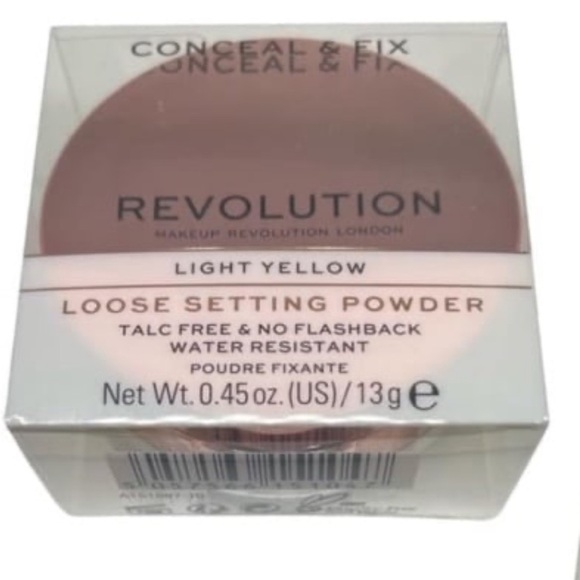 Makeup Revolution Beauty Conceal & Fix Setting Powder, Light Yellow - Picture 2 of 5